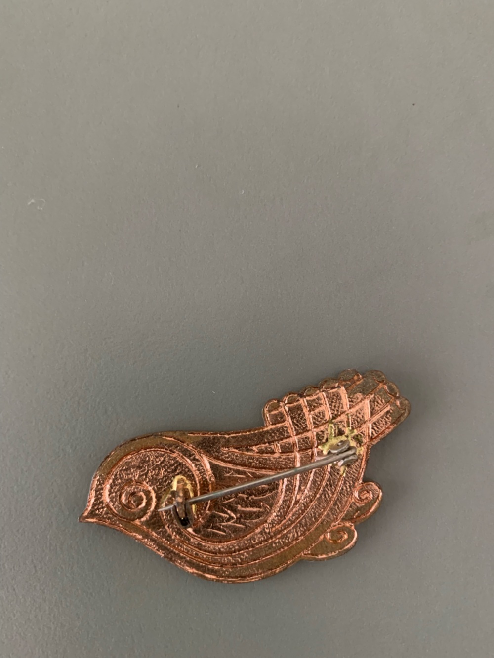 Vintage Tara Ware Enamel Bird Brooch - Multicolor Cloisonné Style - Picture 3 of 4